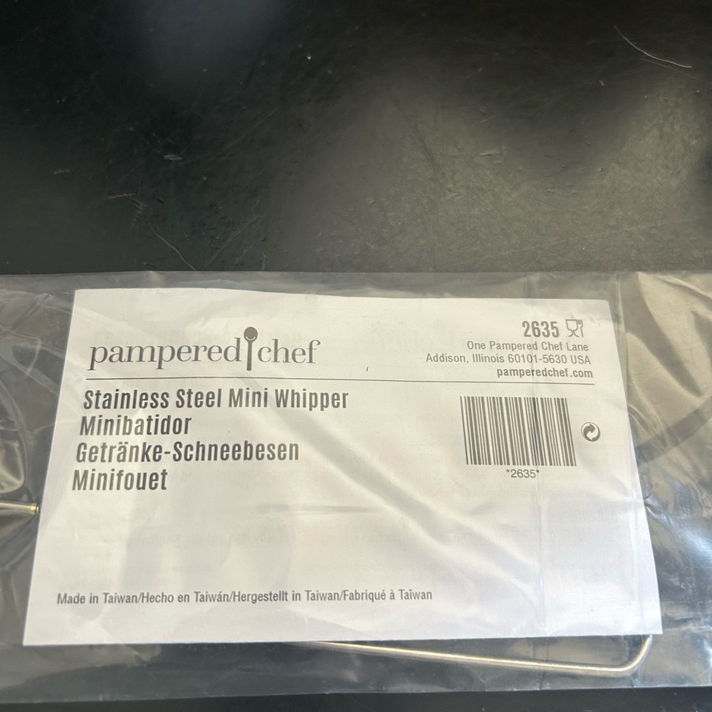 Pampered Chef Stainless Steel Mini Whipper